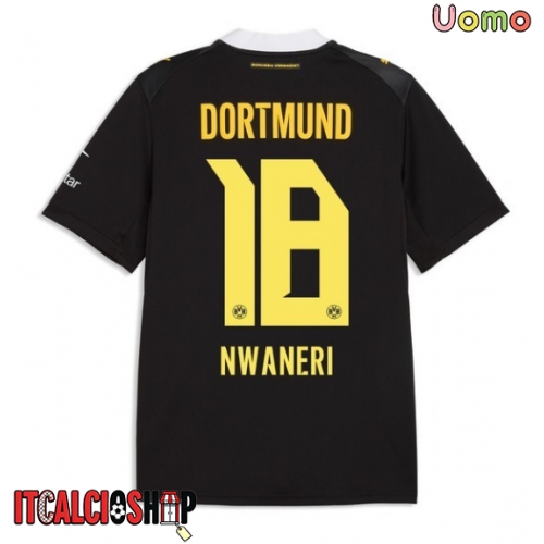 Borussia Dortmund Ethan Nwaneri #18 Seconda Maglia 2026-27 Manica Corta